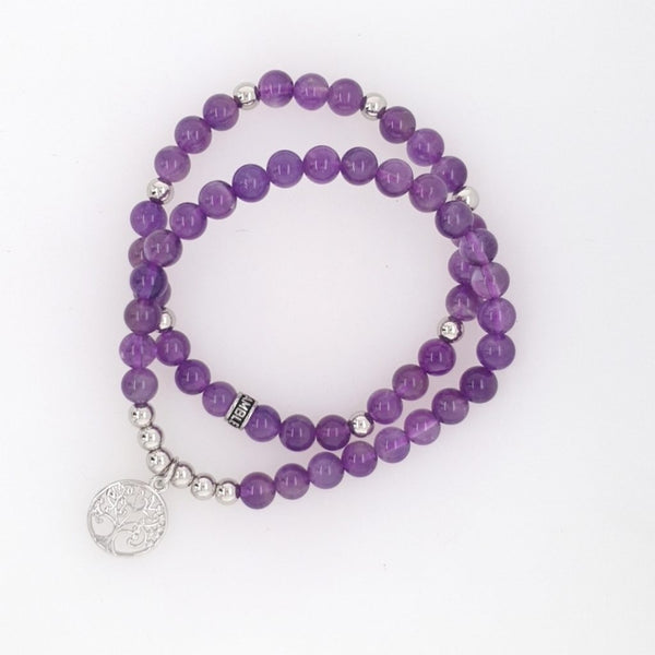 Amethyst Tree of Life Duo Bracelet Set – A Symbol of Harmony & Spiritu ...