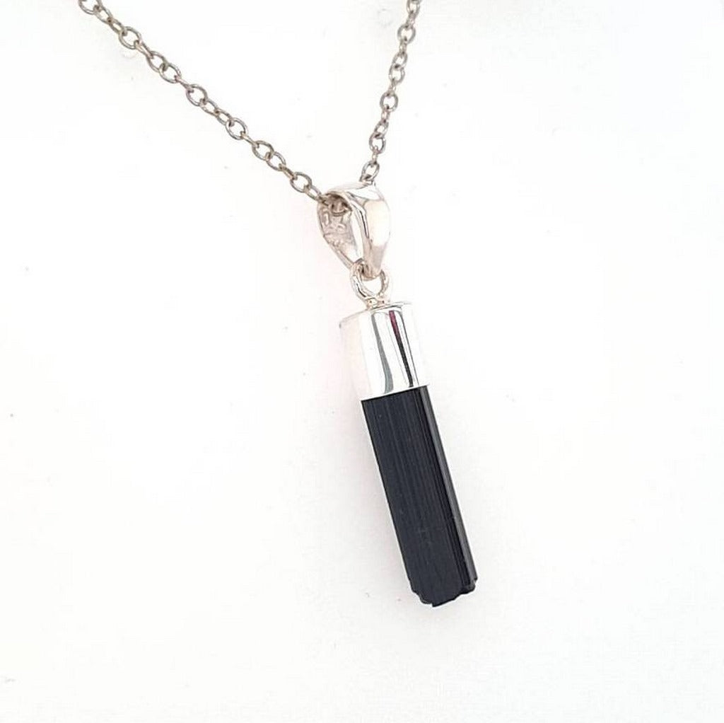 Tourmaline Pendant in Sterling Silver by Blue Turtles | Tourmaline Necklace