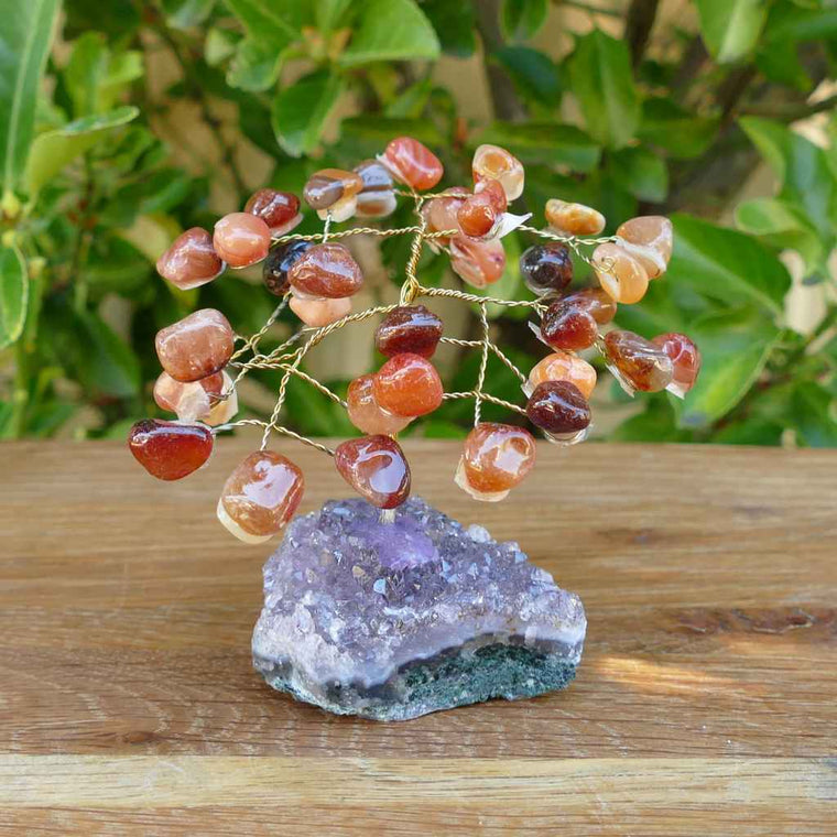 carnelian crystal gem tree