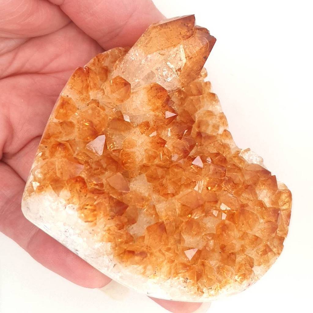 Citrine Crystal Cluster Heart Natural Raw Crystal 187grams Radiant Energy