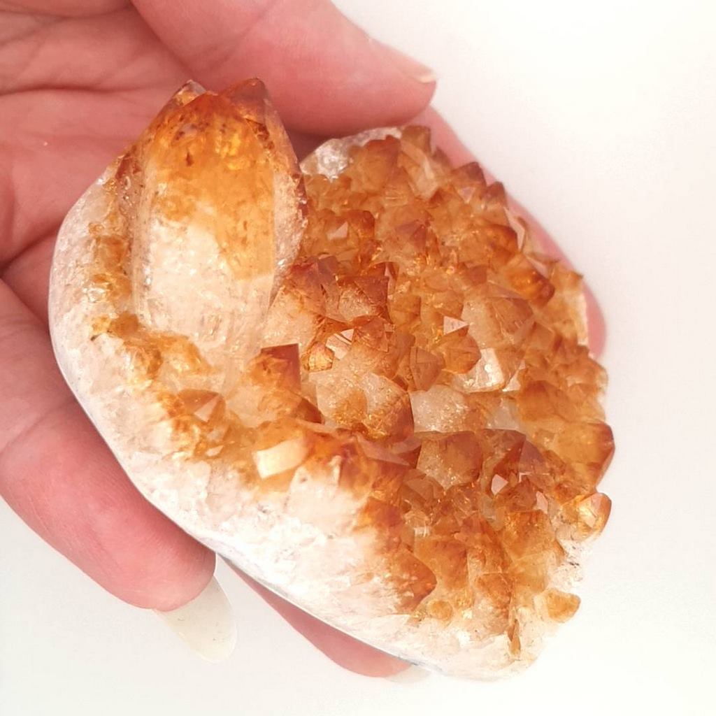 Citrine Crystal Cluster Heart Natural Raw Crystal 187grams Radiant Energy