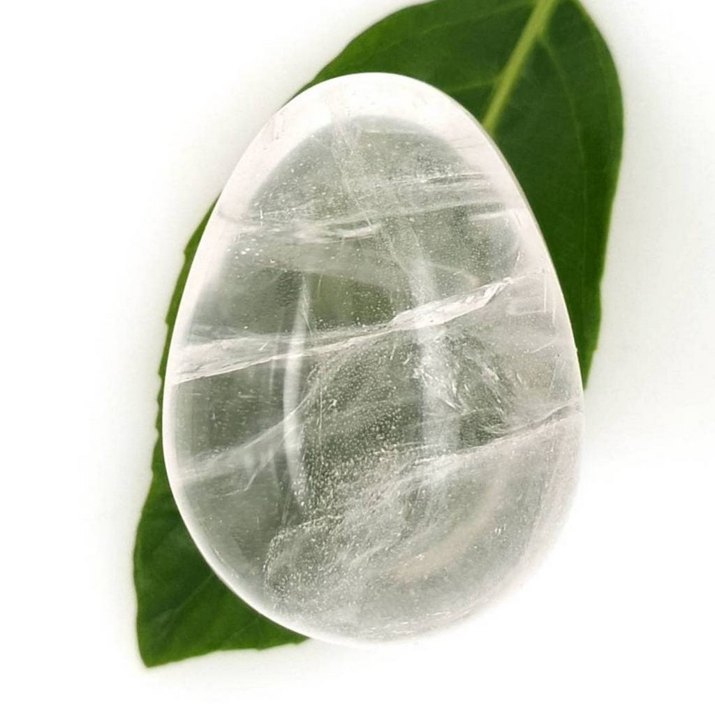 Crystal Egg Clear Quartz Polished Natural Gemstone Powerful Healing Reiki Meditation Massage