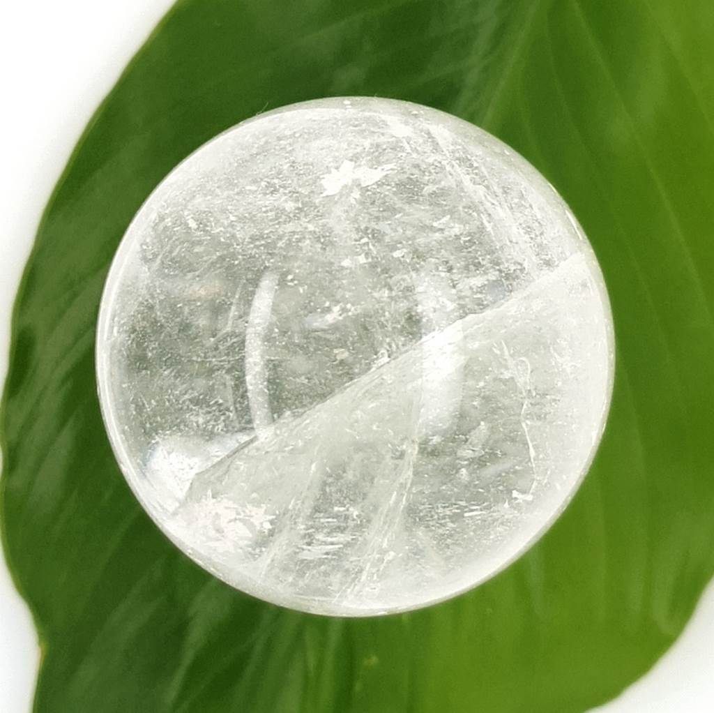 Crystal Ball Clear Quartz Crystal Sphere 54mm Healing Crystal Ball Home Decor