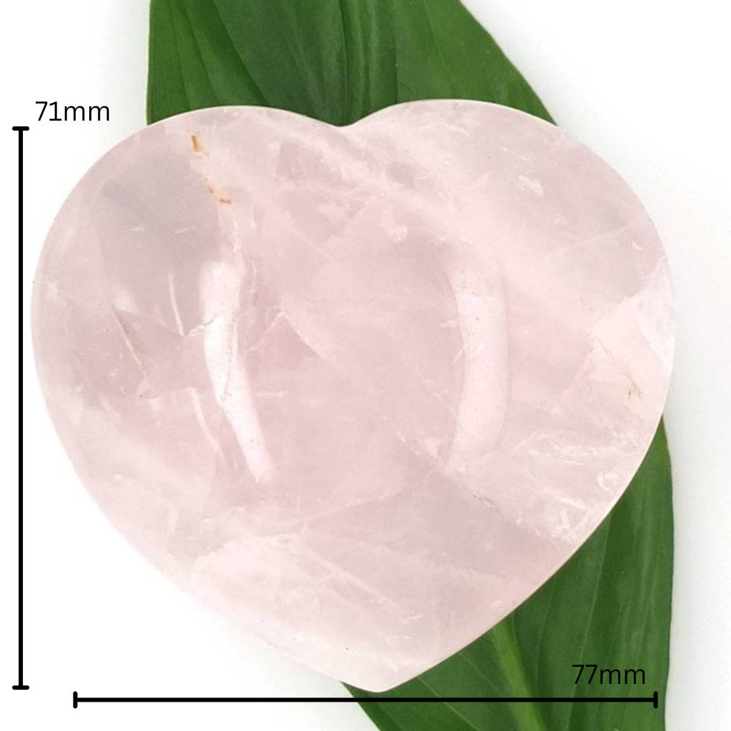 large rose quartz crystal heart