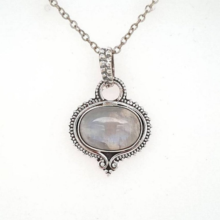 moonstone crystal pendant