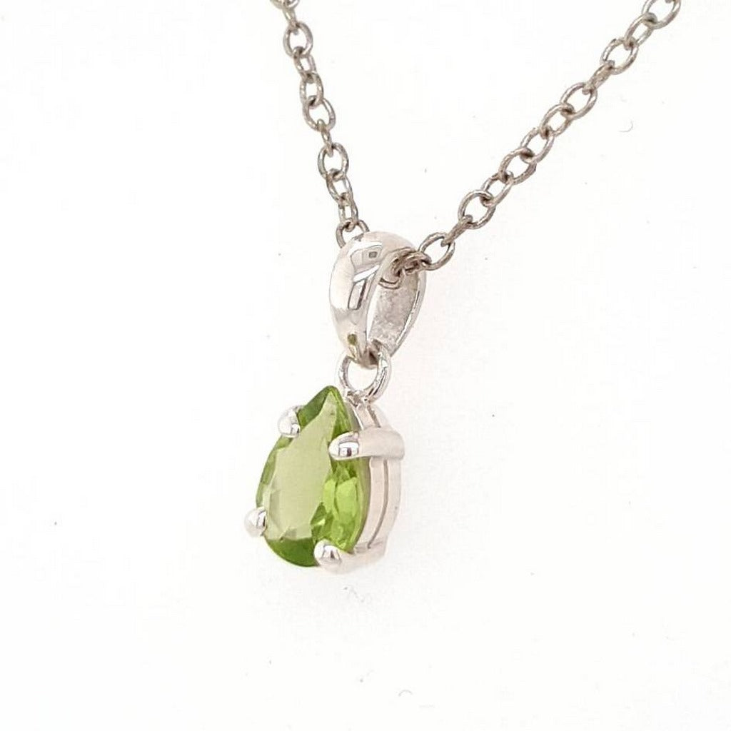 Peridot Crystal Pendant in a lovely Silver setting