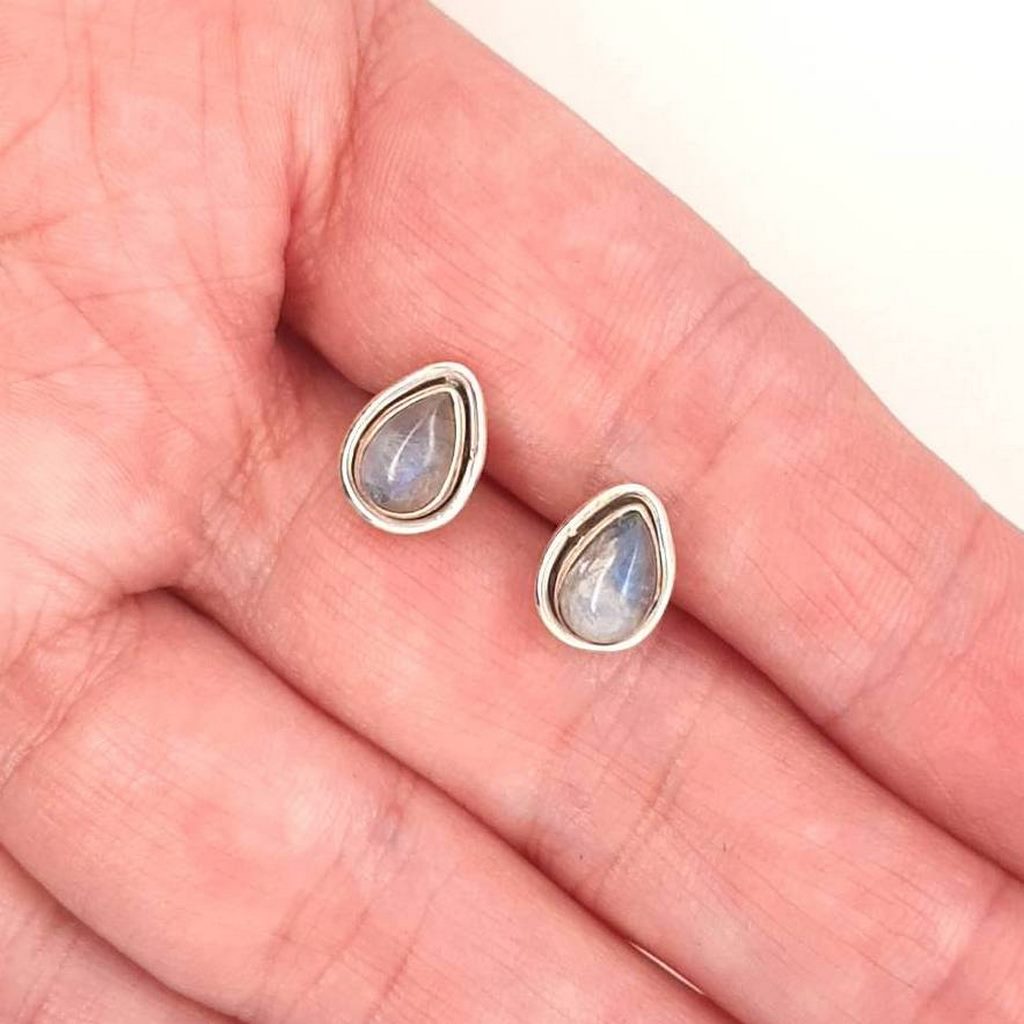 rainbow moonstone earrings