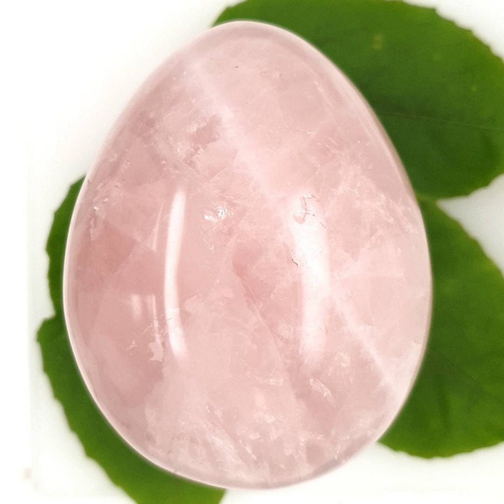 Crystal Egg with Rose Quartz