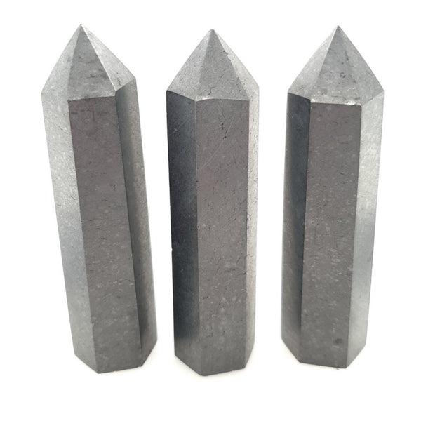 10 Polished Shungite Plates + FREE Pendant - EMF Protection, Wholesale Lot