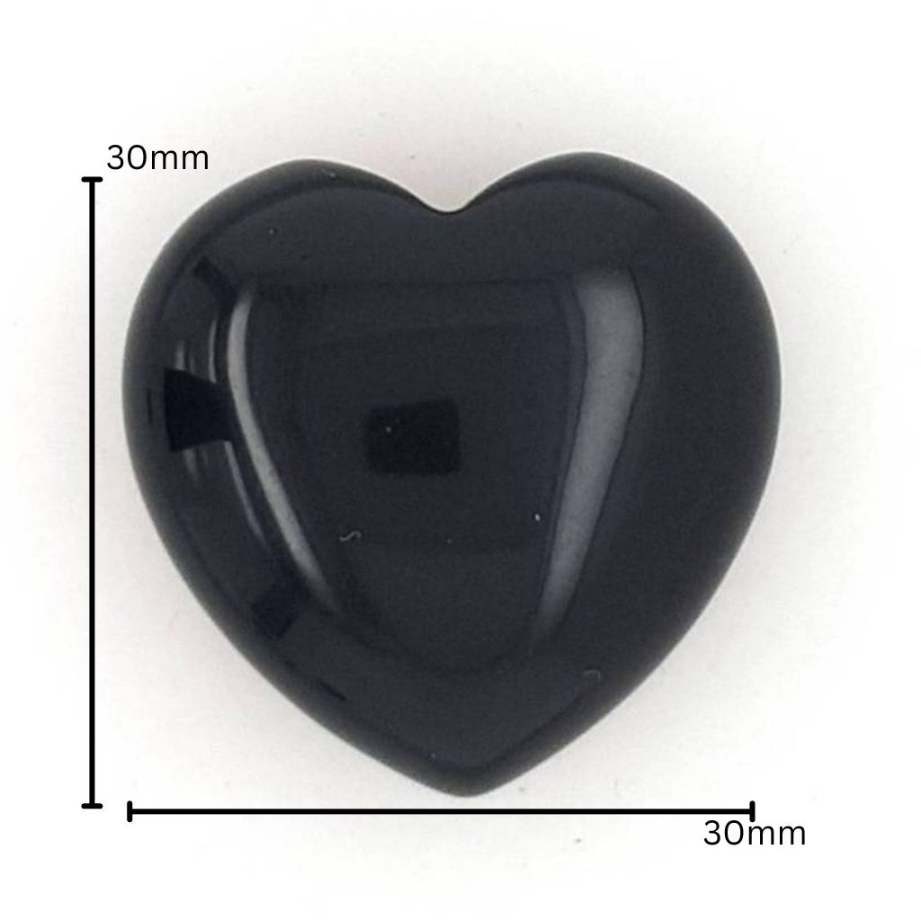 small black obsidian hearts