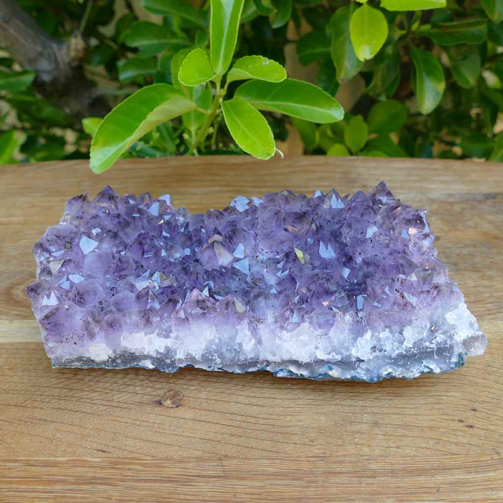 Amethyst Crystal Cluster from Brazil - 1.9kg Natural Deep Purple Clusters on Base