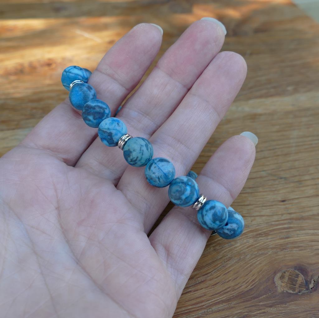 Chrysocolla bead bracelet