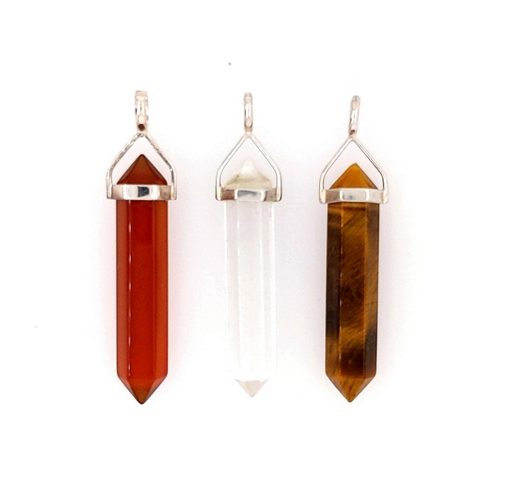 double point crystal pendant
