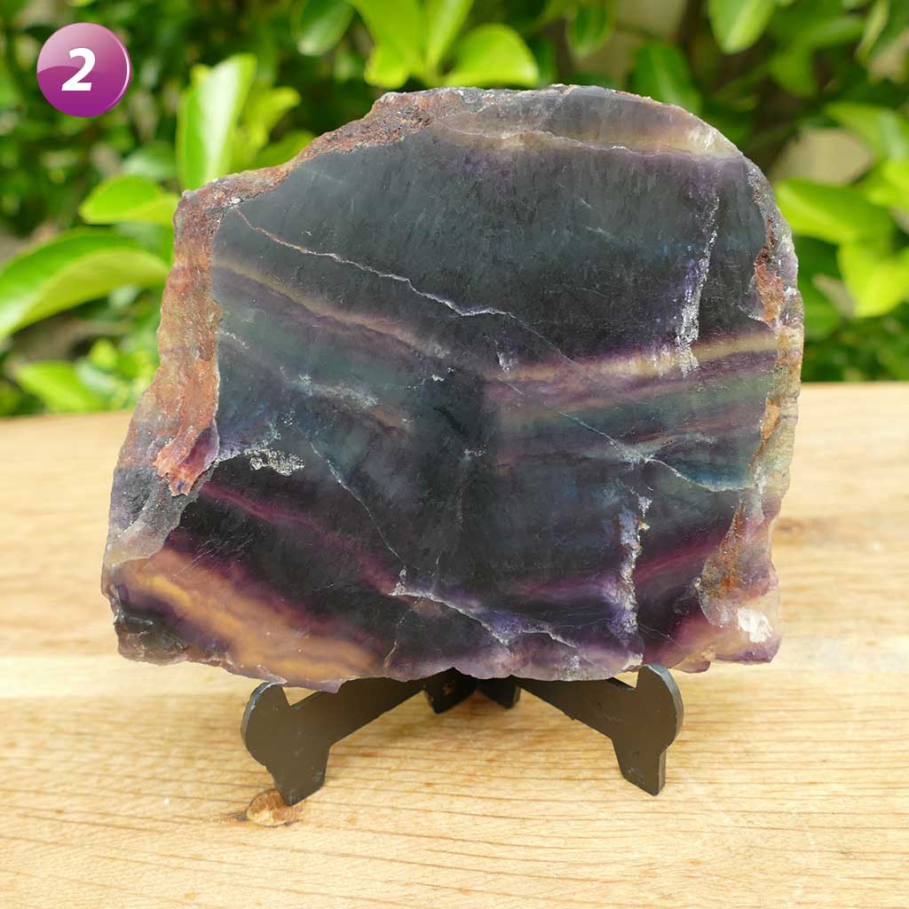 Fluorite Crystal Slices Rainbow Fluorite Gemstones Raw | Reiki Energy Healing