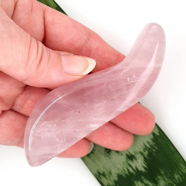 Rose Quartz Massage Wand Gua Sha Scraping Massage Tool Earth