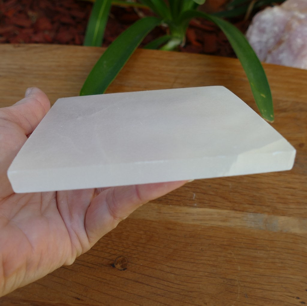 Selenite Cleansing Plate - Selenite Slab to Charge & Cleanse Crystals