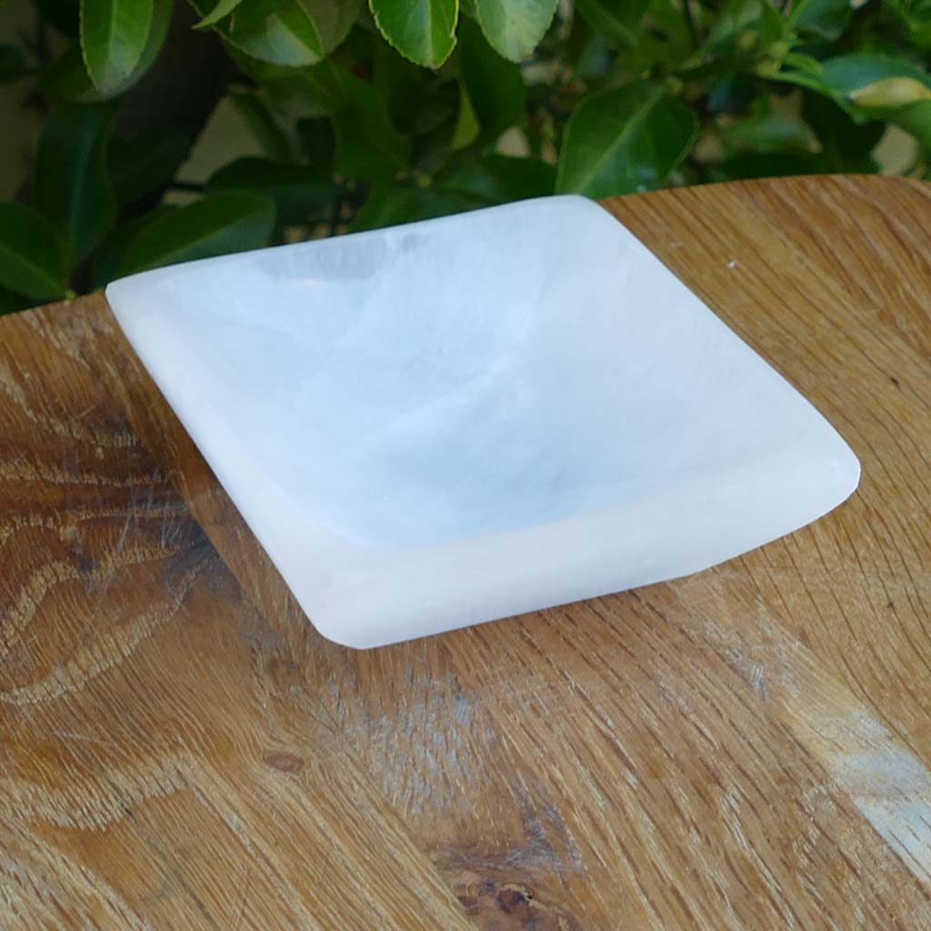 square selenite cleansing bowl
