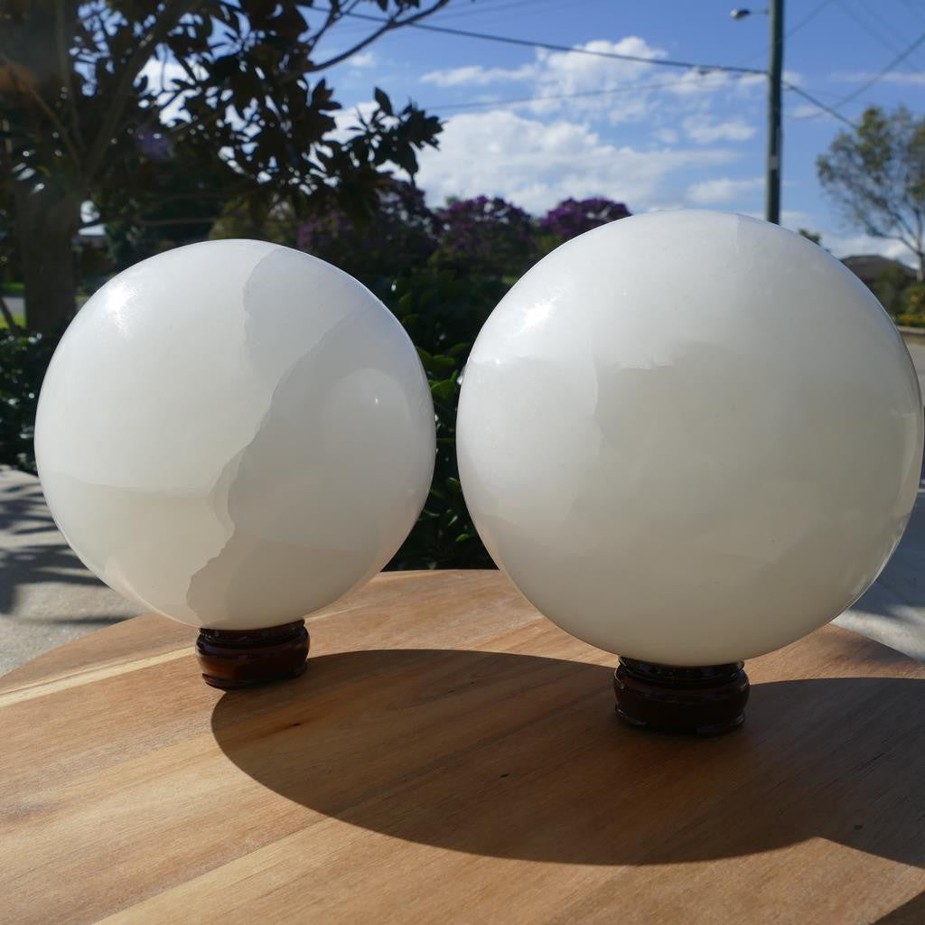 large selenite spheres