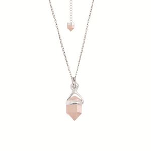 rose quartz point pendant