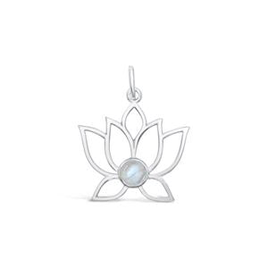 moonstone lotus flower pendant