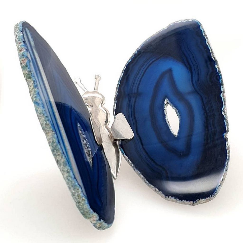 Agate Butterfly Blue Agate - No.2