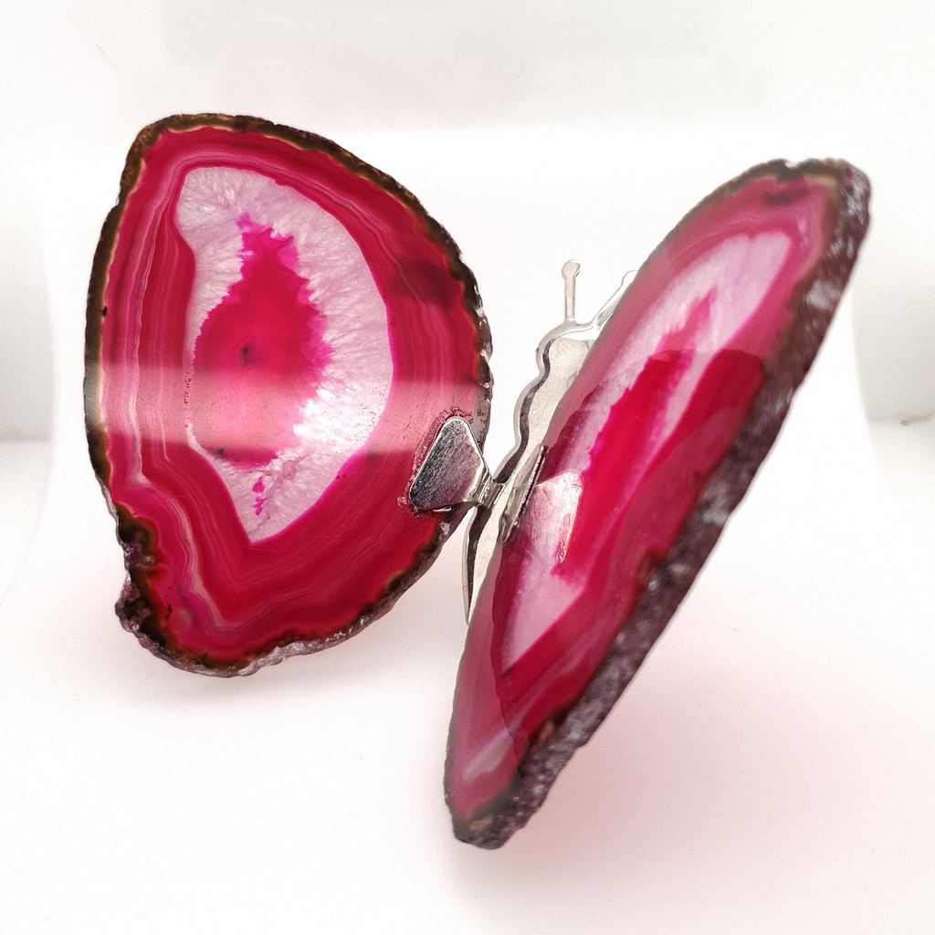 pink agate butterfly