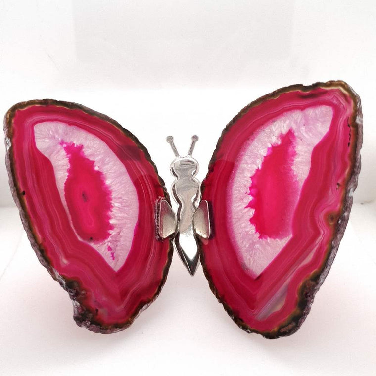 pink agate butterfly