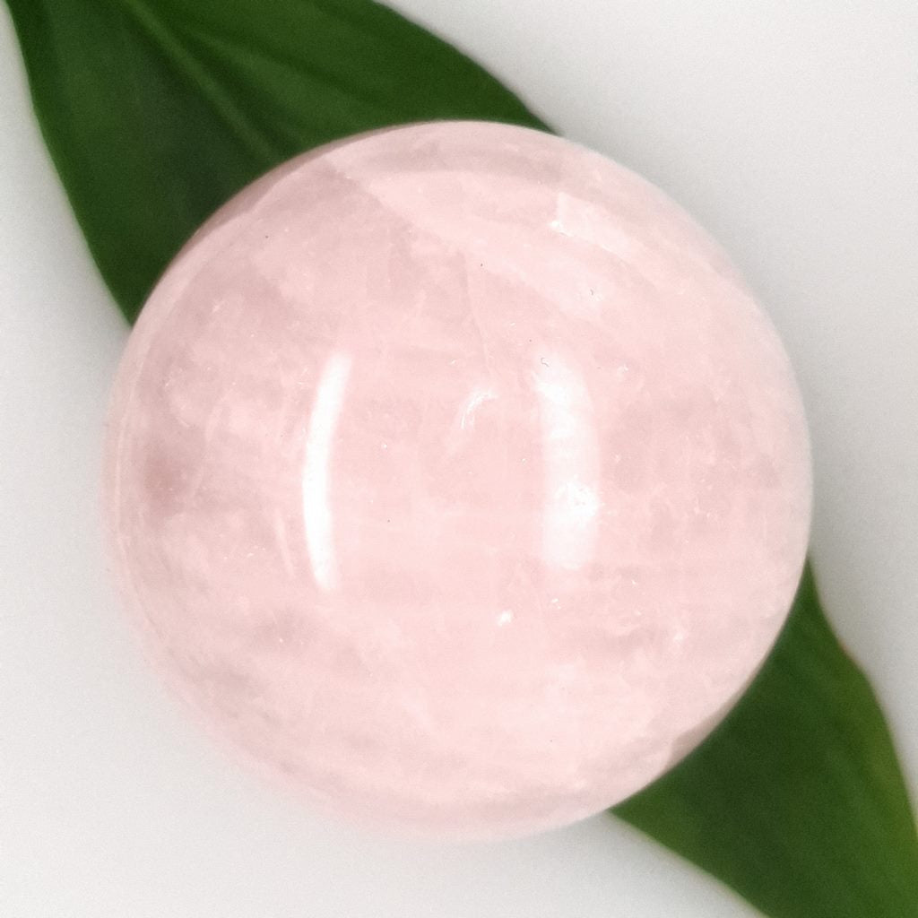 rose quartz crystal sphere