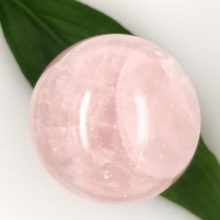 rose quartz crystal sphere