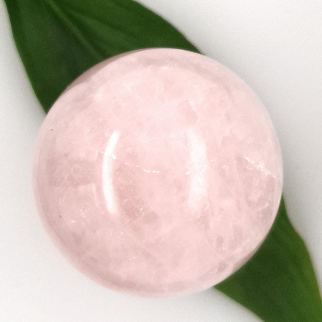 rose quartz crystal sphere