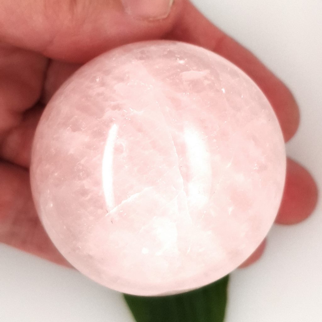 rose quartz crystal sphere