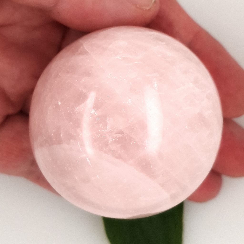 rose quartz crystal sphere