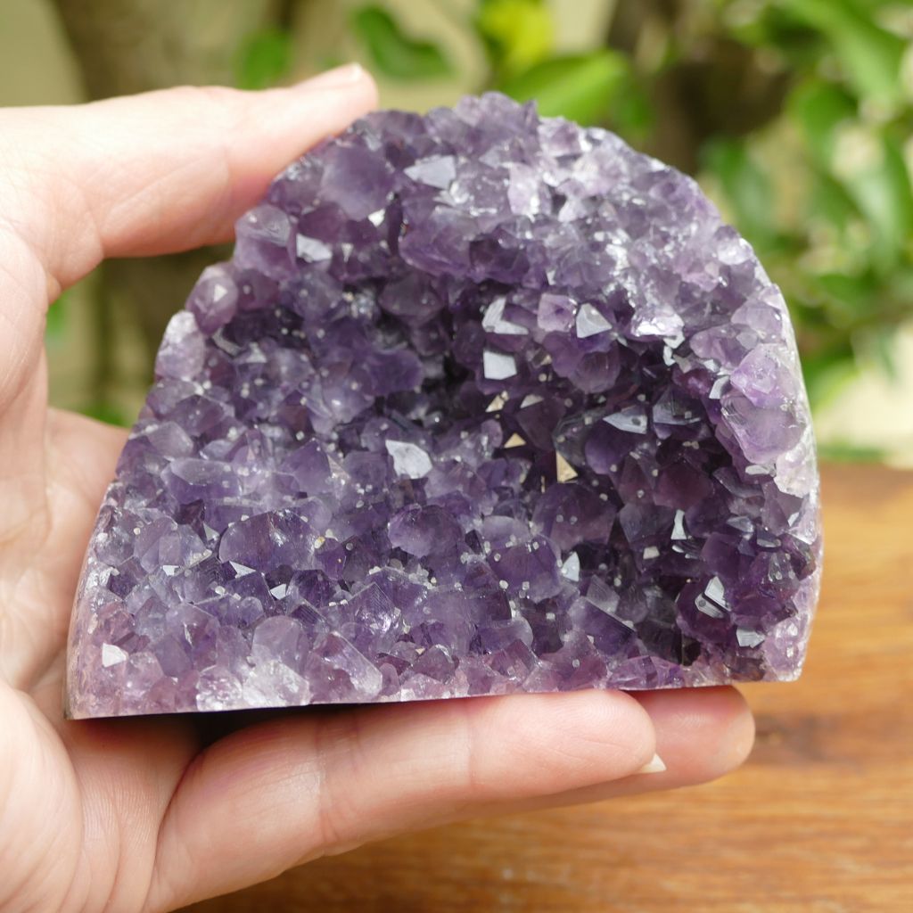 Amethyst Cluster with Polished Edges - Natural Druzy