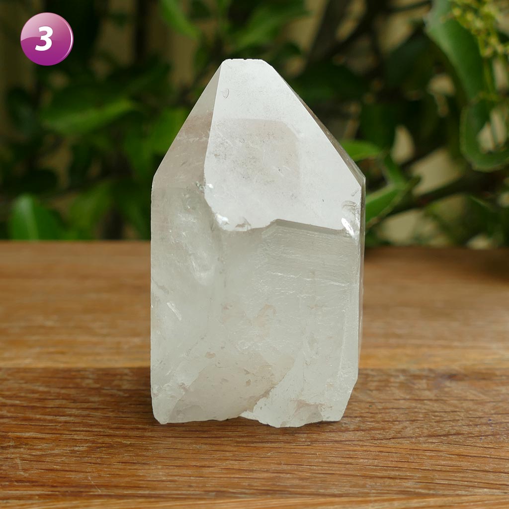 Clear Quartz Semi Polished Crystal Point