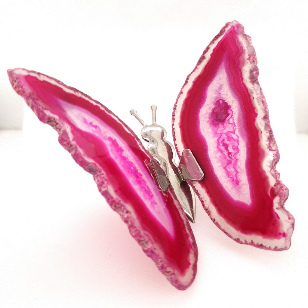 pink agate butterfly