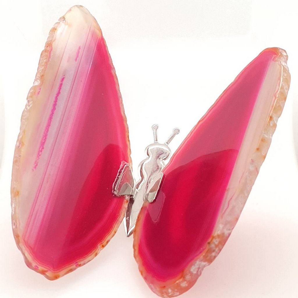Agate Butterfly Pink Agate - No.3