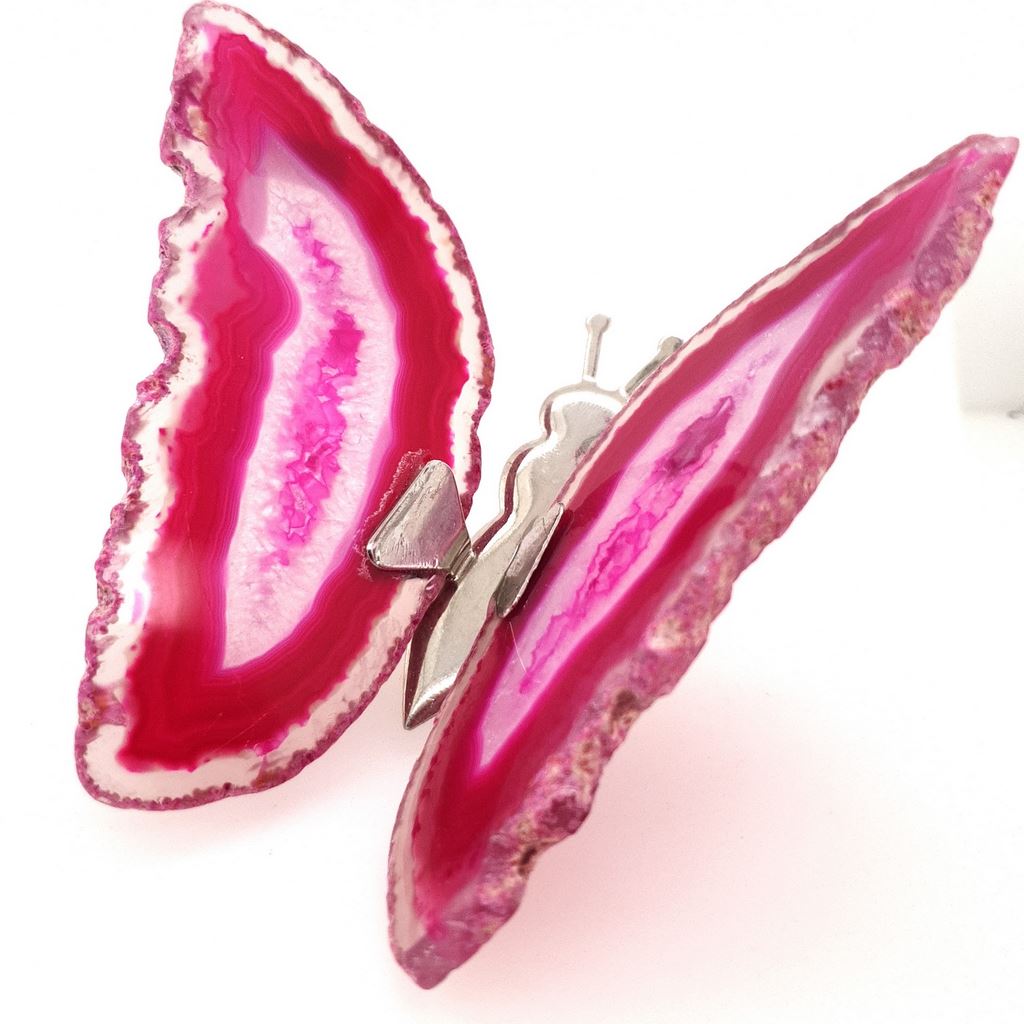 pink agate butterfly