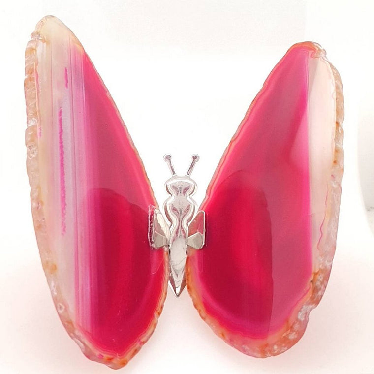 pink agate butterfly