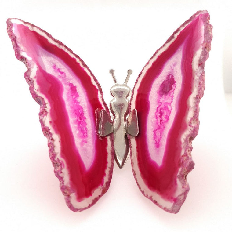 pink agate butterfly