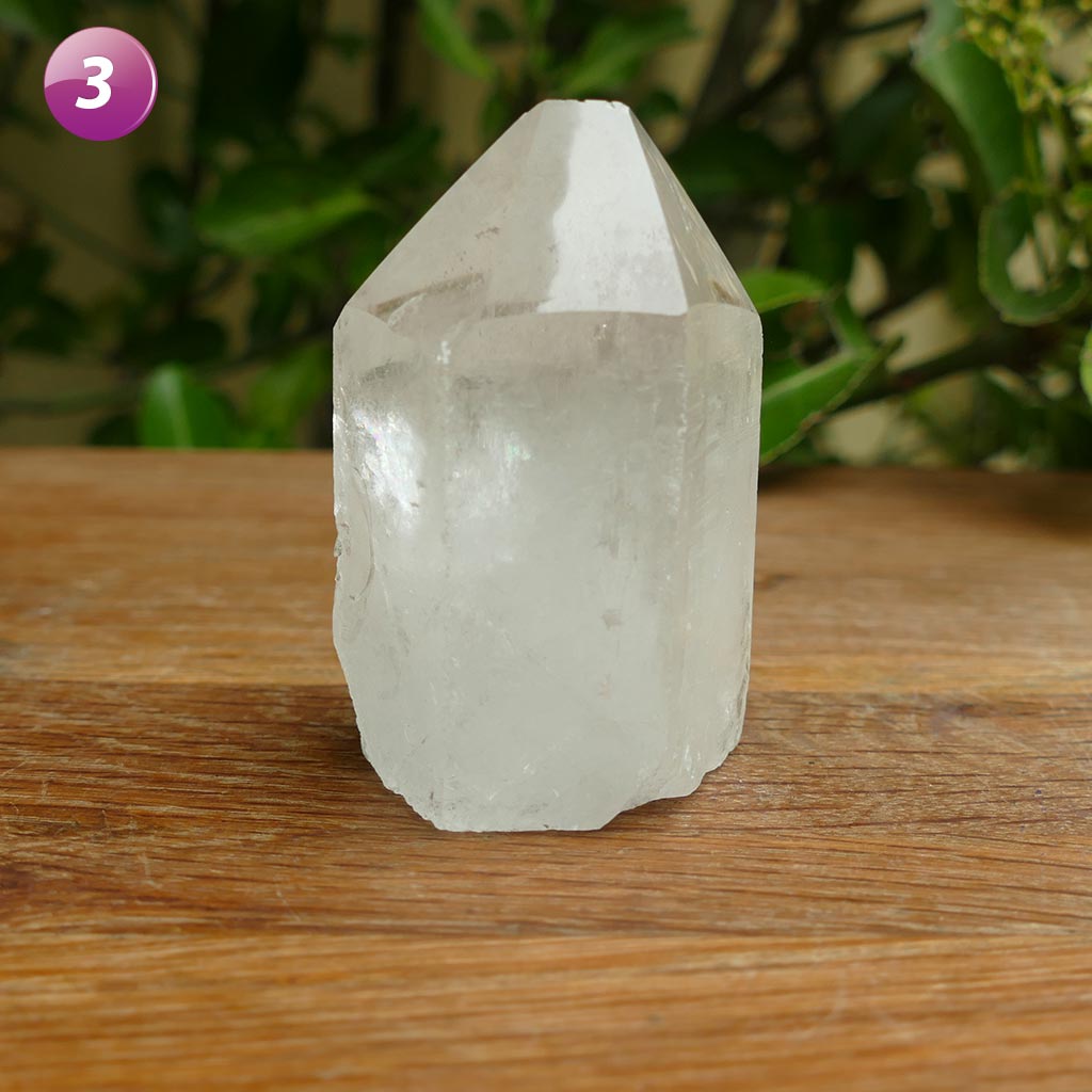 Clear Quartz Semi Polished Crystal Point