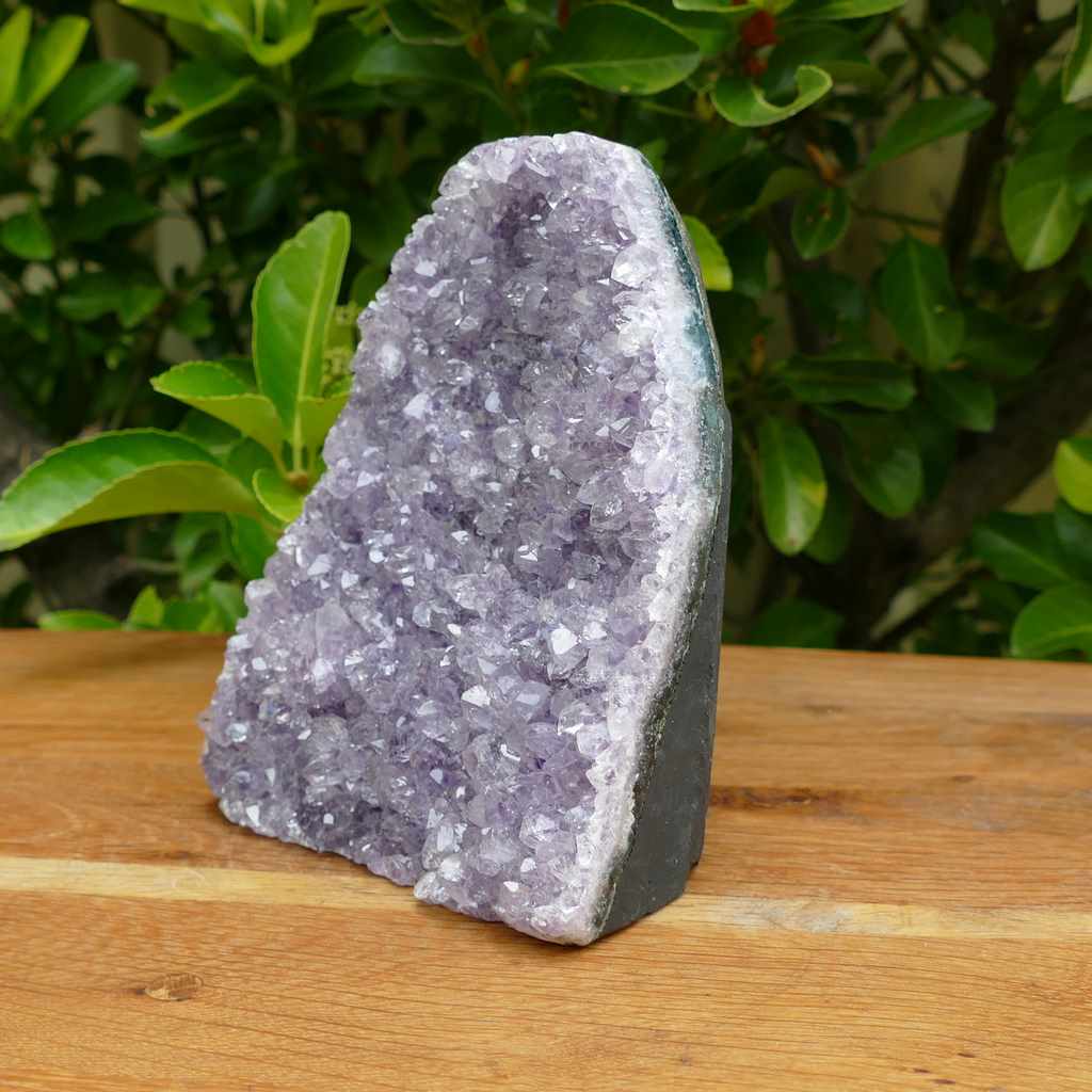 Amethyst Crystal Cluster with Polished Edges