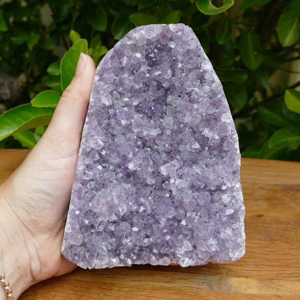 Amethyst Crystal Cluster with Polished Edges