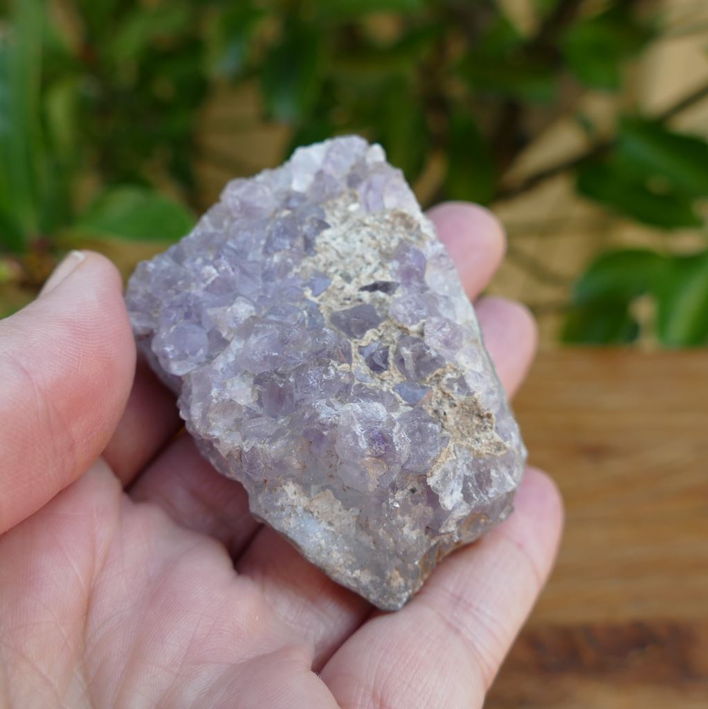 5 small amethyst clusters