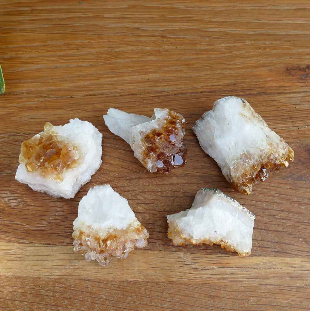 5 pieces citrine clusters