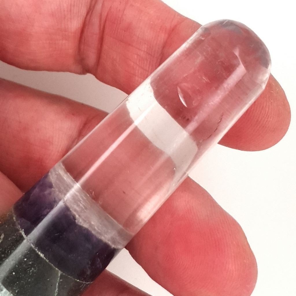 7 chakra bonded quartz wand