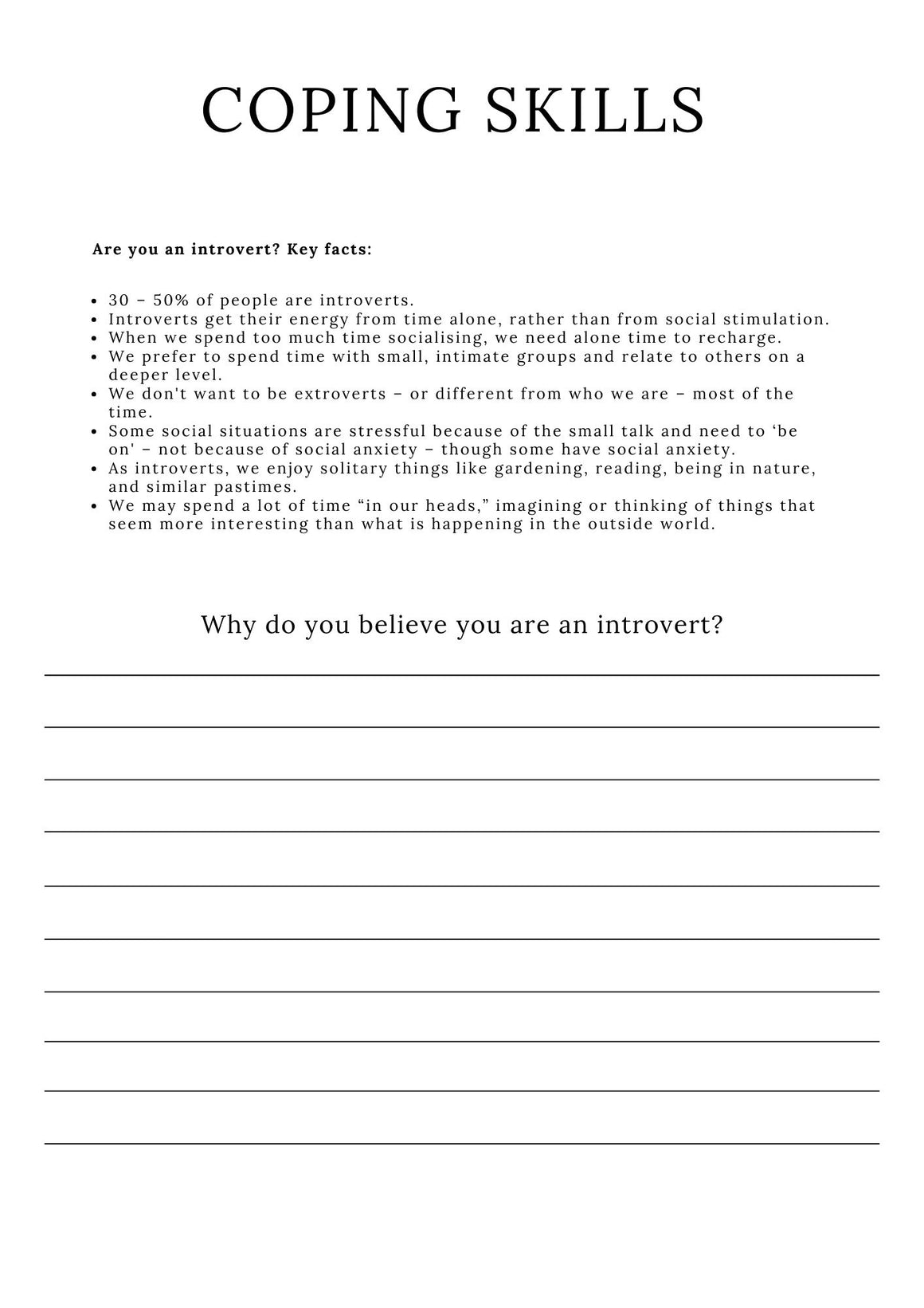 being an introvert journal