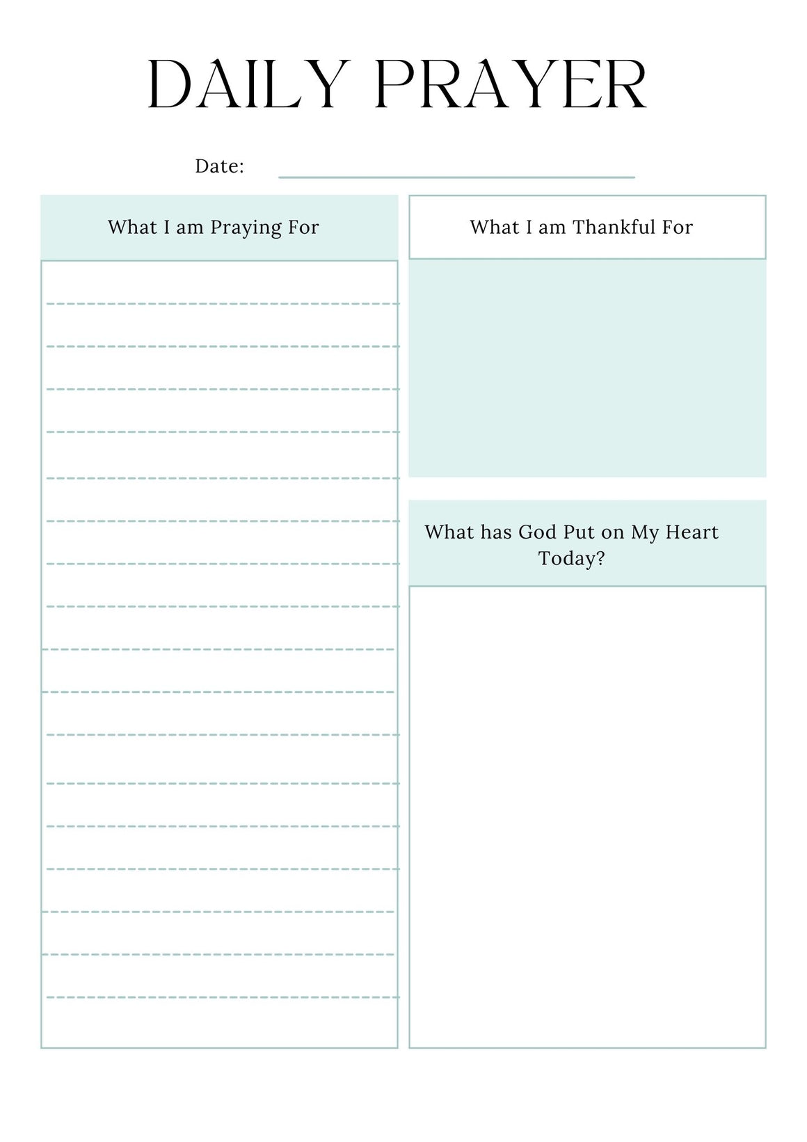 prayer journal