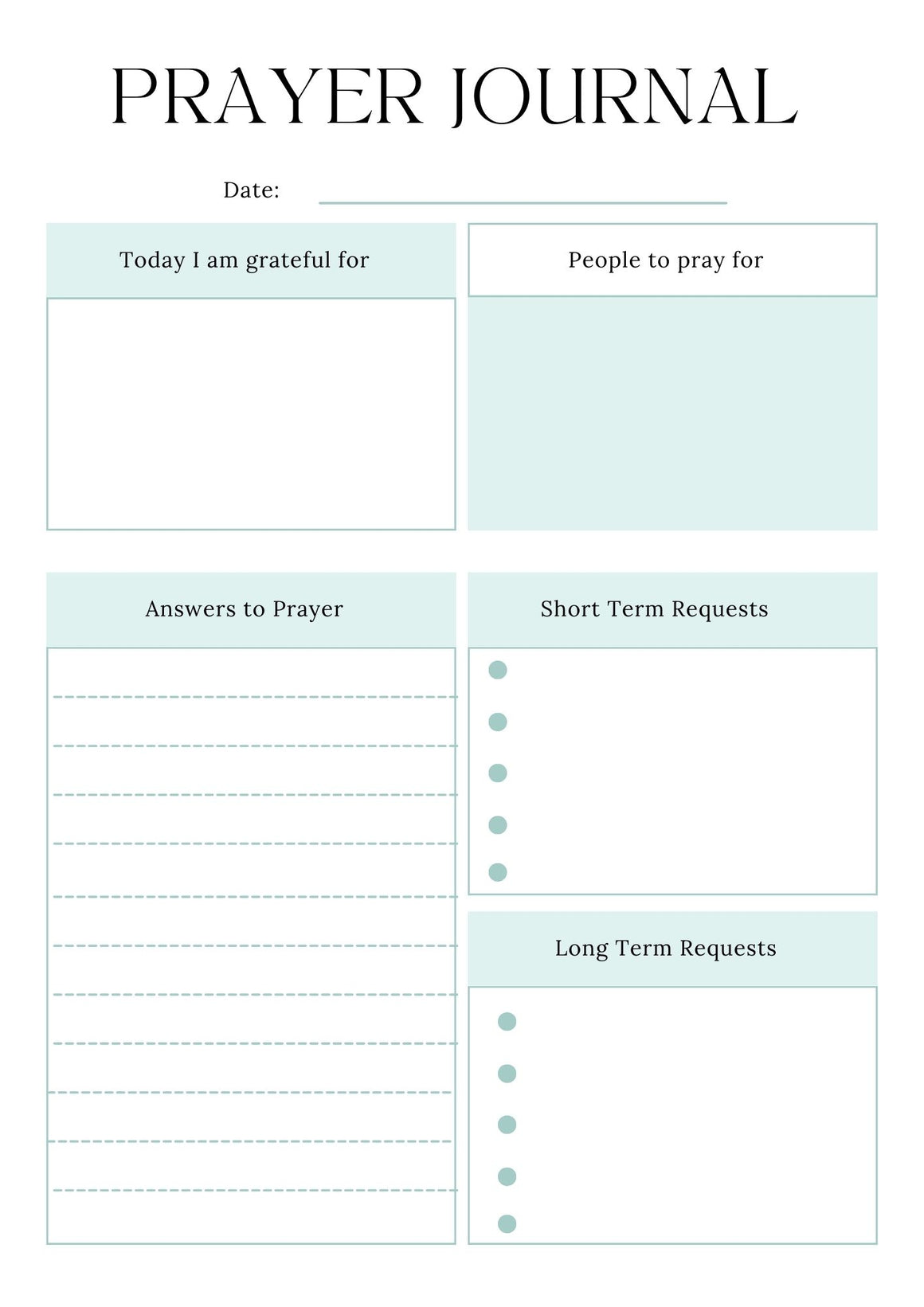 prayer journal