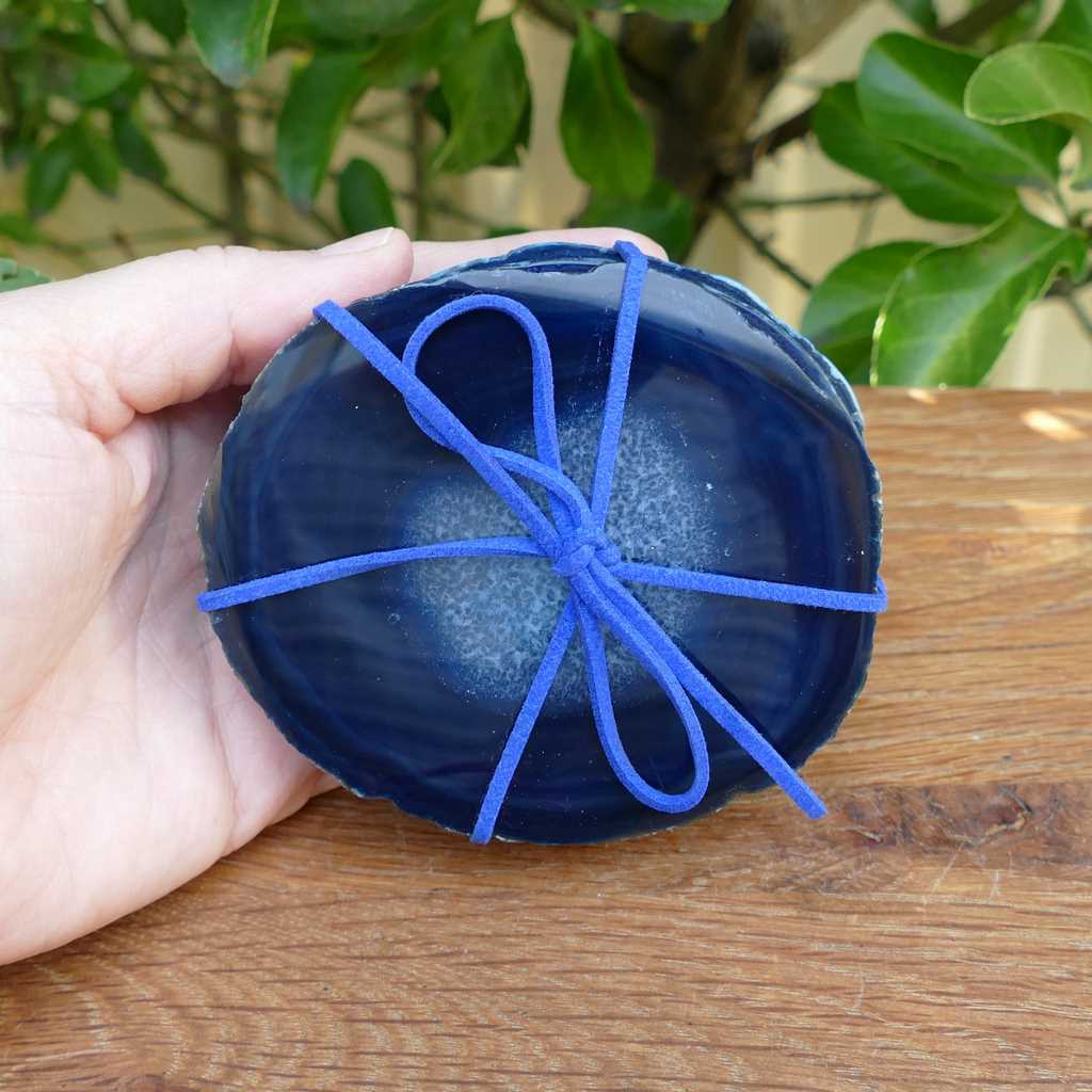 blue agate coasters