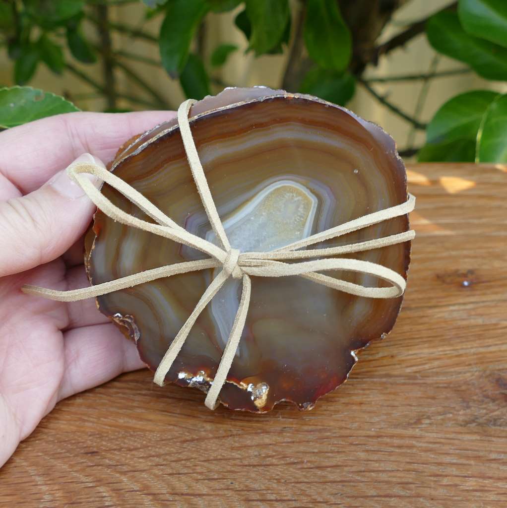 brown agate coasters